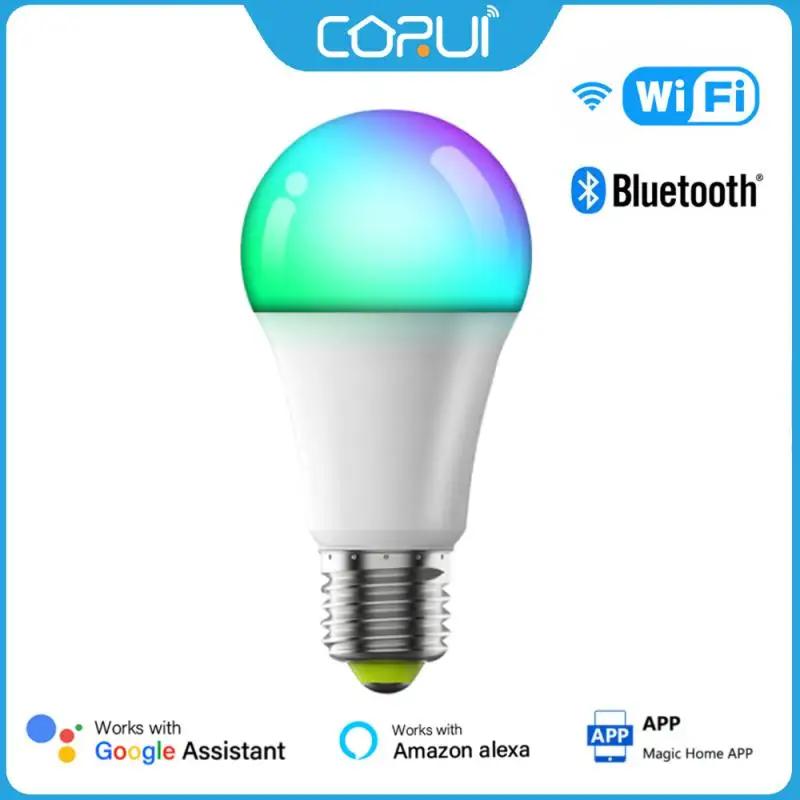 CORUI  Ʈ  E27  ȣȯ RGB LED ,  Ÿ̸ , ˷  Ȩ  Ȩ ۵, 10W